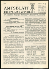 Amtsblatt für das Land Vorarlberg 19700328 Seite: 1