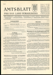 Amtsblatt für das Land Vorarlberg