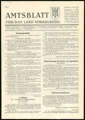 Amtsblatt für das Land Vorarlberg 19700418 Seite: 1