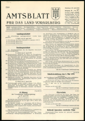 Amtsblatt für das Land Vorarlberg 19700425 Seite: 1