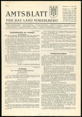 Amtsblatt für das Land Vorarlberg 19700502 Seite: 1