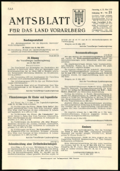 Amtsblatt für das Land Vorarlberg 19700523 Seite: 1