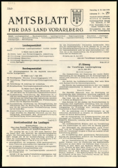 Amtsblatt für das Land Vorarlberg