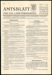 Amtsblatt für das Land Vorarlberg 19700801 Seite: 1