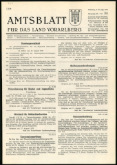 Amtsblatt für das Land Vorarlberg