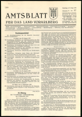 Amtsblatt für das Land Vorarlberg