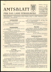 Amtsblatt für das Land Vorarlberg 19700919 Seite: 1