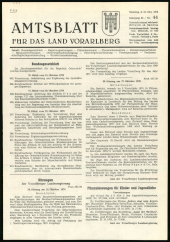 Amtsblatt für das Land Vorarlberg 19701031 Seite: 1