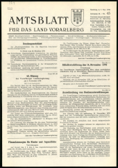 Amtsblatt für das Land Vorarlberg 19701107 Seite: 1