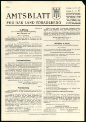 Amtsblatt für das Land Vorarlberg 19701121 Seite: 1