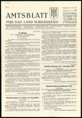 Amtsblatt für das Land Vorarlberg 19701205 Seite: 1