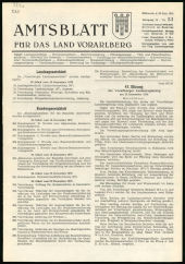 Amtsblatt für das Land Vorarlberg 19701230 Seite: 1