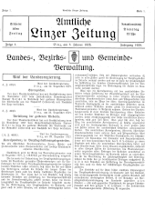 Amtliche Linzer Zeitung 19280106 Seite: 1