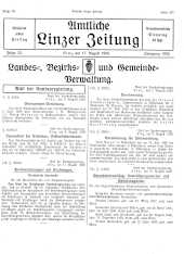 Amtliche Linzer Zeitung 19280817 Seite: 1