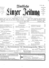 Amtliche Linzer Zeitung 19290419 Seite: 1