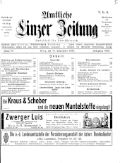 Amtliche Linzer Zeitung 19290913 Seite: 1