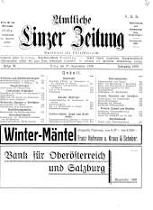 Amtliche Linzer Zeitung 19290927 Seite: 1