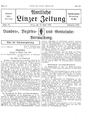 Amtliche Linzer Zeitung 19300418 Seite: 1