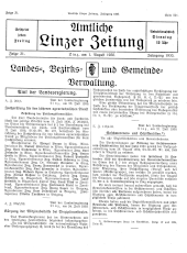 Amtliche Linzer Zeitung 19300801 Seite: 1