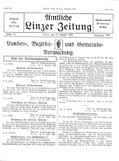 Amtliche Linzer Zeitung 19300815 Seite: 1