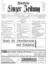 Amtliche Linzer Zeitung 19310522 Seite: 1