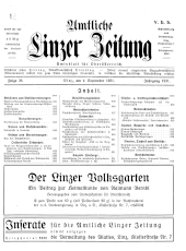 Amtliche Linzer Zeitung 19310904 Seite: 1