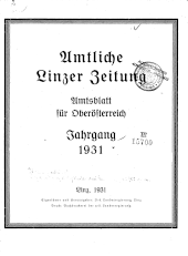 Amtliche Linzer Zeitung 1931bl01 Seite: 1