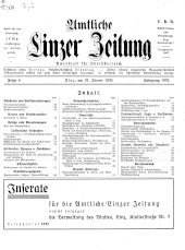 Amtliche Linzer Zeitung 19320122 Seite: 1