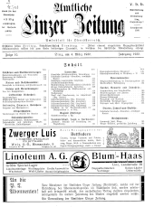 Amtliche Linzer Zeitung 19320304 Seite: 1