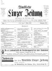 Amtliche Linzer Zeitung 19330317 Seite: 1