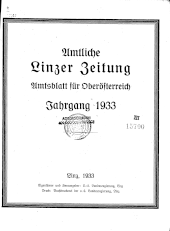 Amtliche Linzer Zeitung 1933bl01 Seite: 1