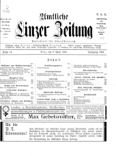 Amtliche Linzer Zeitung 19340406 Seite: 1