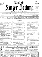 Amtliche Linzer Zeitung 19340427 Seite: 1