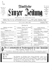 Amtliche Linzer Zeitung 19340608 Seite: 1