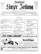 Amtliche Linzer Zeitung 19341109 Seite: 1