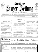 Amtliche Linzer Zeitung 19341130 Seite: 1