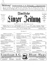 Amtliche Linzer Zeitung 19341214 Seite: 1