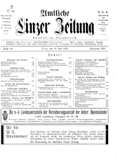 Amtliche Linzer Zeitung 19350719 Seite: 1