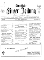 Amtliche Linzer Zeitung 19351129 Seite: 1