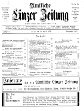 Amtliche Linzer Zeitung 19370423 Seite: 1