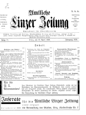 Amtliche Linzer Zeitung 19380412 Seite: 1