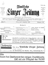 Amtliche Linzer Zeitung 19380923 Seite: 1