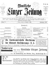 Amtliche Linzer Zeitung 19381014 Seite: 1