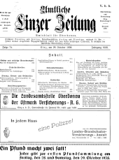 Amtliche Linzer Zeitung 19381028 Seite: 1