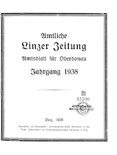 Amtliche Linzer Zeitung 1938bl01 Seite: 1