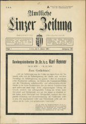 Amtliche Linzer Zeitung 19510105 Seite: 1