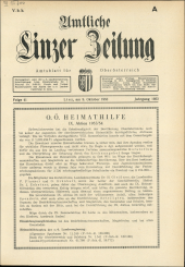 Amtliche Linzer Zeitung 19531009 Seite: 1