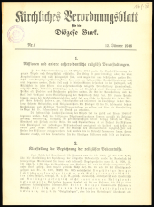 Kirchliches Verordnungsblatt für die Diözese Gurk 19460112 Seite: 1