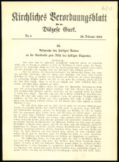 Kirchliches Verordnungsblatt für die Diözese Gurk 19460228 Seite: 1