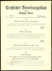 Kirchliches Verordnungsblatt für die Diözese Gurk 19460415 Seite: 1